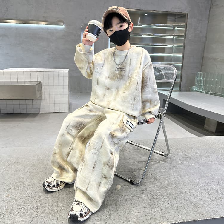 BOBBY ABLEY Бежево-серый Kids Повседневные спортивные костюмы Наборы - изображение 2