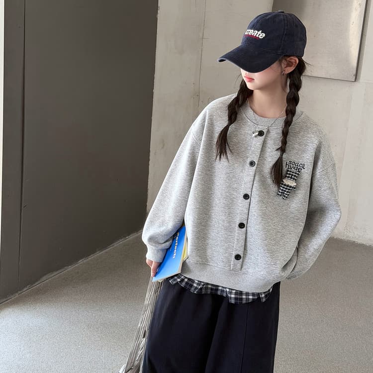 BOBBY ABLEY Серый Kids Толстовки - изображение 6