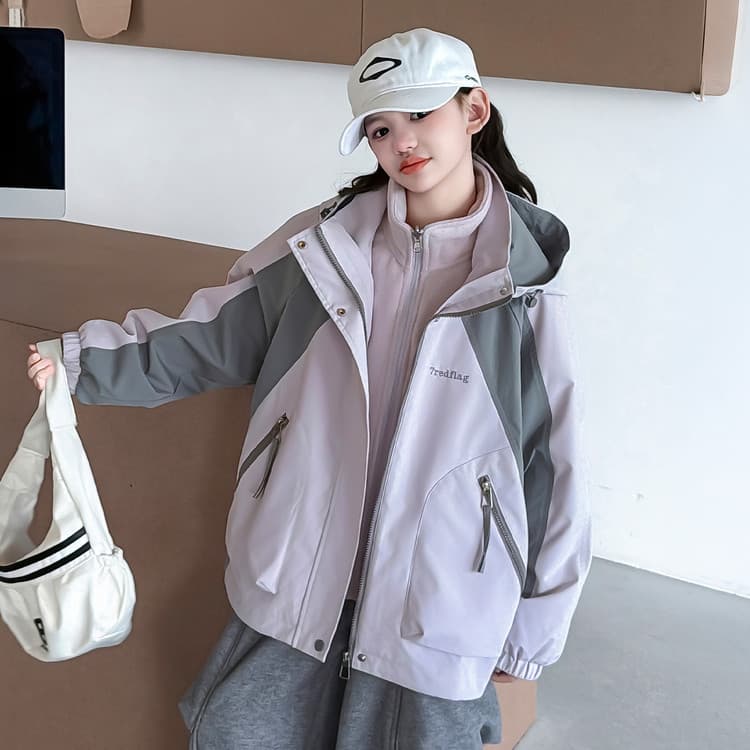 BOBBY ABLEY Фиолетовый 3-в-1 (Пальто+Подкладка) Kids Туристическая одежда - изображение 6