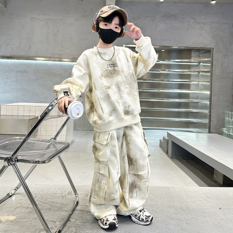 BOBBY ABLEY Бежево-серый Kids Повседневные спортивные костюмы Наборы - изображение 3