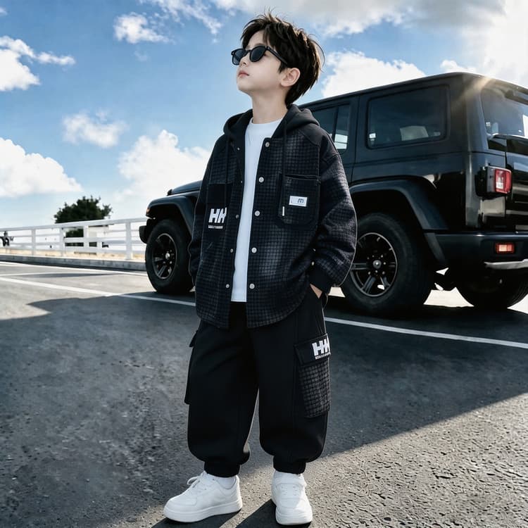 BOBBY ABLEY Черный (Одежда Комплекты) Kids Повседневные Спортивные Костюмы Комплекты - изображение 2