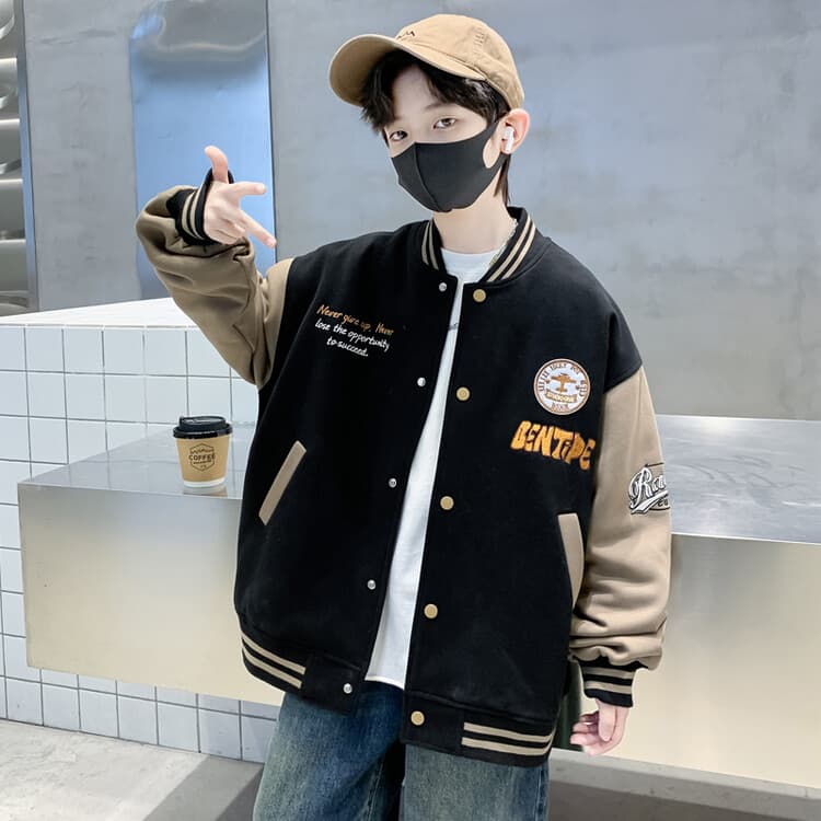 BOBBY ABLEY Черный Kids Бейсбольные куртки - изображение 7