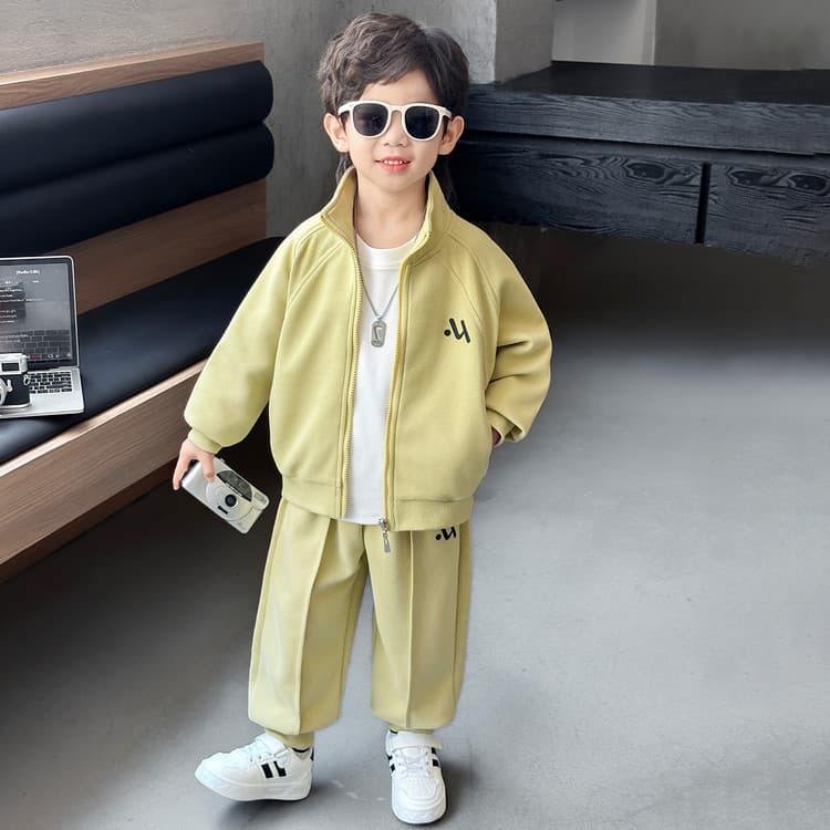 BOBBY ABLEY Зеленый желтый Kids Повседневные спортивные костюмы Наборы - изображение 2