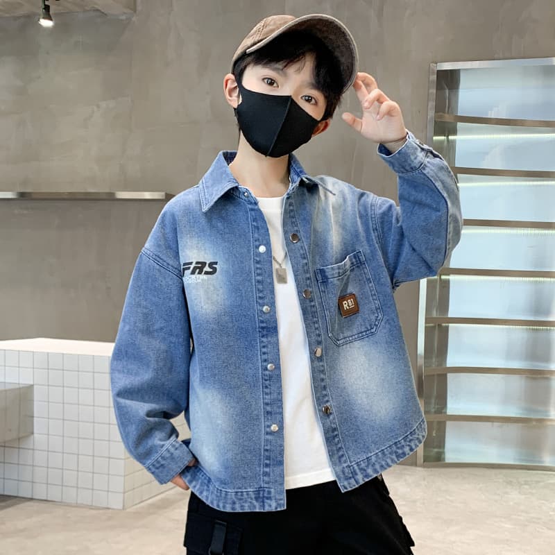 BOBBY ABLEY Синий Детские джинсовые рубашки - изображение 4