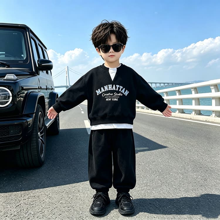BOBBY ABLEY Темно-синий Kids Повседневные спортивные костюмы Наборы - изображение 2