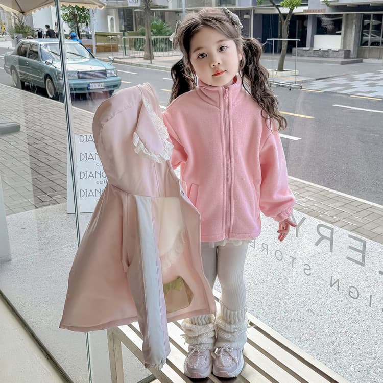 BOBBY ABLEY Розовый 3-в-1 (Пальто+Подкладка) Kids Туристическая одежда - изображение 6