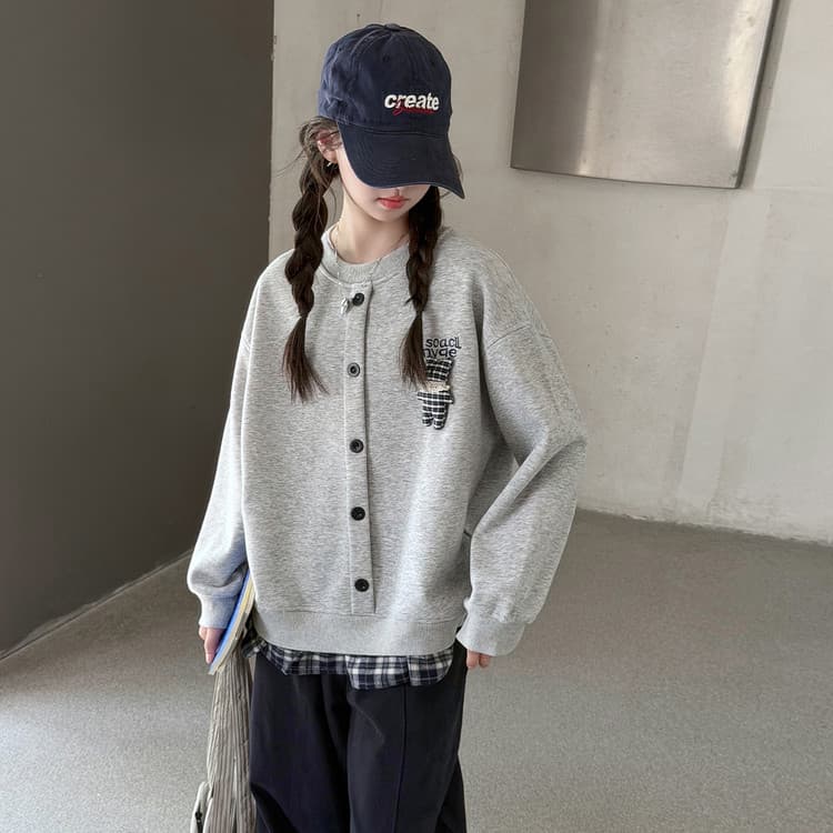 BOBBY ABLEY Серый Kids Толстовки - изображение 5