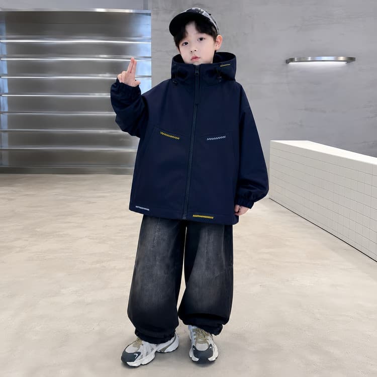 BOBBY ABLEY Темно-синий Kids Куртки - изображение 2