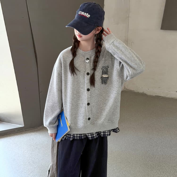 BOBBY ABLEY Серый Kids Толстовки - изображение 2