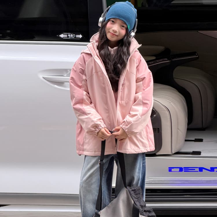 BOBBY ABLEY Розовый 3-в-1 (Пальто+Подкладка) Kids Туристическая одежда - изображение 6
