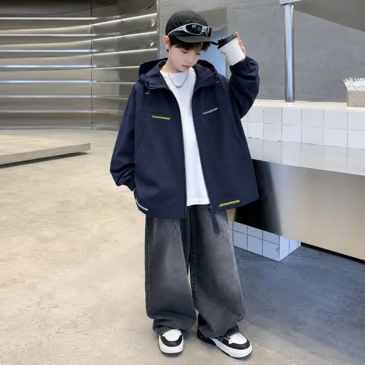BOBBY ABLEY Темно-синий Kids Куртки - изображение 5