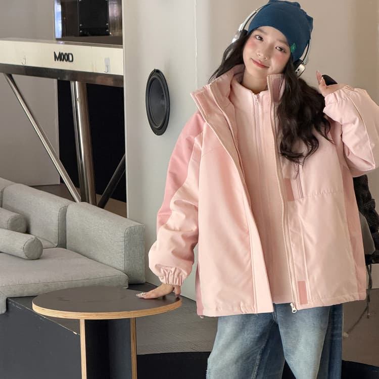 BOBBY ABLEY Розовый 3-в-1 (Пальто+Подкладка) Kids Туристическая одежда - изображение 3