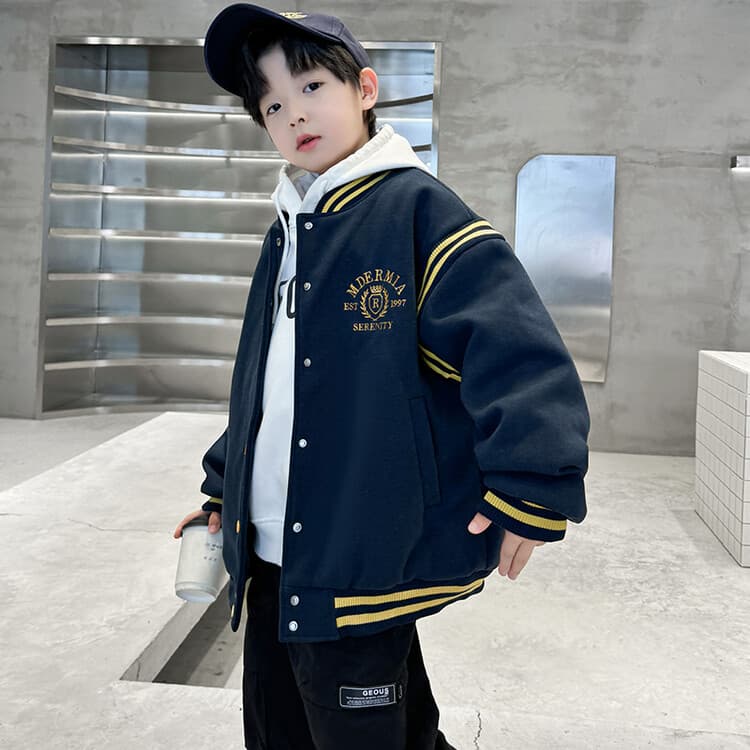 BOBBY ABLEY Темно-синий (с флисовой подкладкой) Kids Бейсбольные куртки - изображение 3