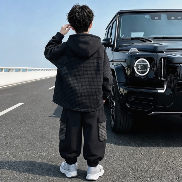 BOBBY ABLEY Черный (Одежда Комплекты) Kids Повседневные Спортивные Костюмы Комплекты - изображение 3