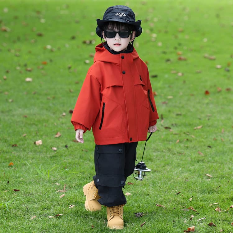 BOBBY ABLEY Красный 3-в-1 (Пальто+Подкладка) Kids Туристическая одежда - изображение 3