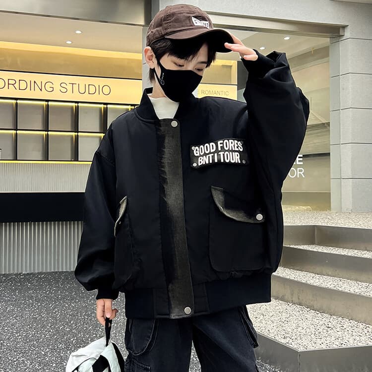 BOBBY ABLEY Черный Kids Утеплённые куртки - изображение 4