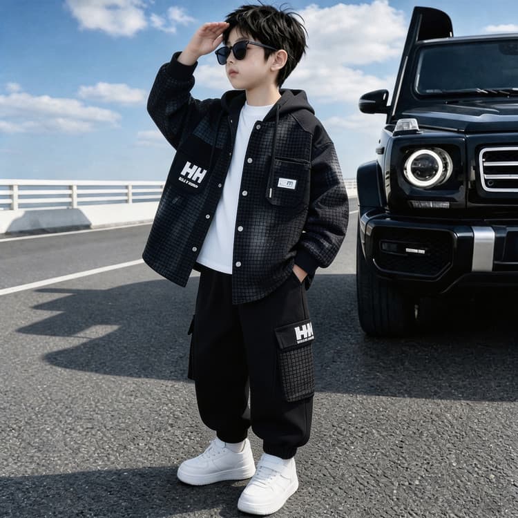 BOBBY ABLEY Черный (Одежда Комплекты) Kids Повседневные Спортивные Костюмы Комплекты - изображение 4