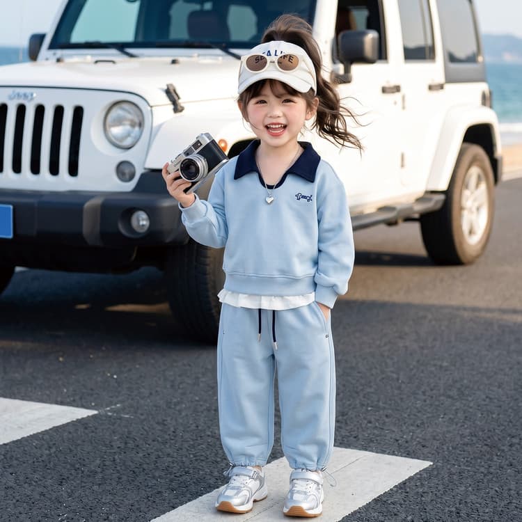 BOBBY ABLEY Синий набор Kids Повседневные спортивные костюмы Наборы - изображение 3