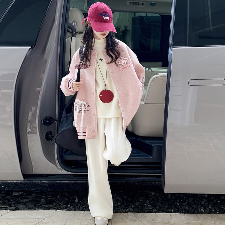 BOBBY ABLEY Розовый Kids Бейсбольные куртки - изображение 5