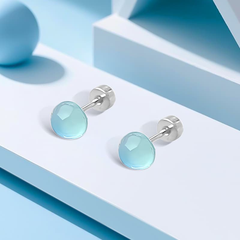 Серьги Inkopper Титановые Стальные Серьги-гвоздики Женские - изображение 4