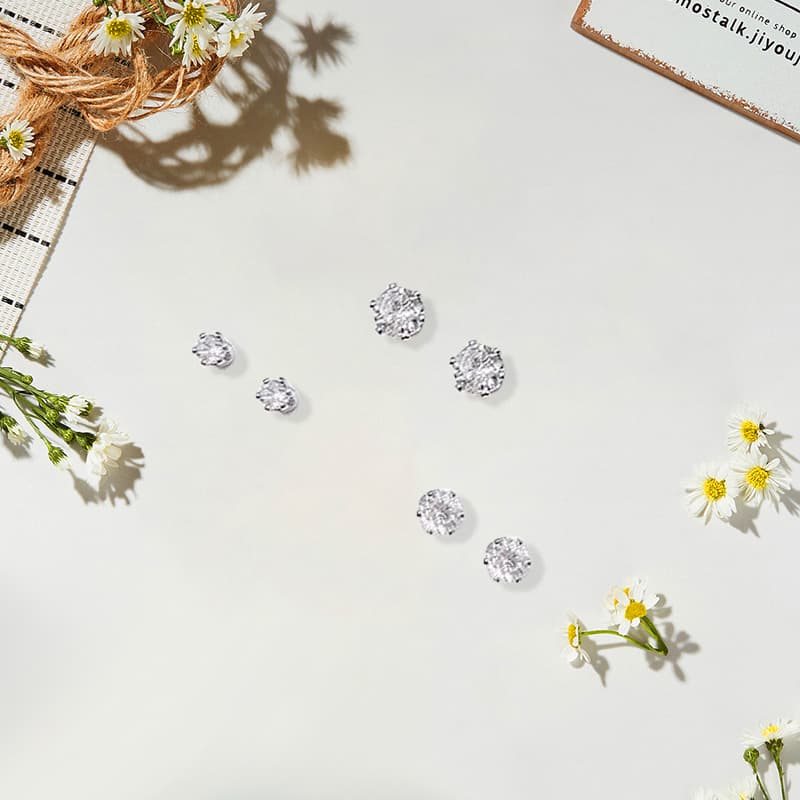 Серьги Inkopper Серьги-гвоздики из сплава женские - изображение 3