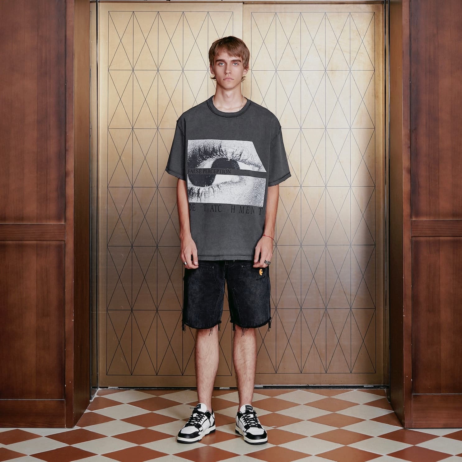 Футболка False Perception Distressed Double Eye Tee Black - изображение 3
