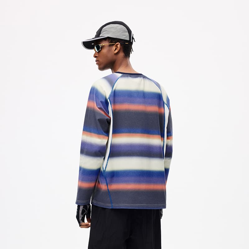 Футболка BONELESS Cut Purple Blue Stripes Unisex T-Shirts - изображение 6