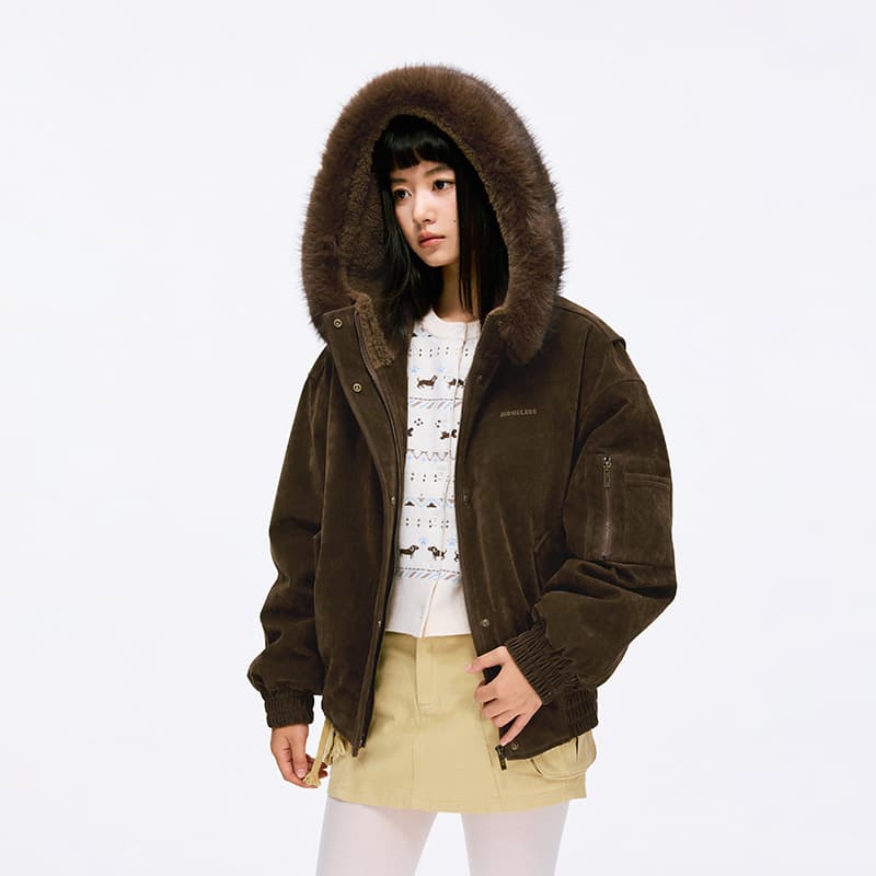 Куртка BONELESS Cut Dark Coffee Women's Jackets - изображение 5