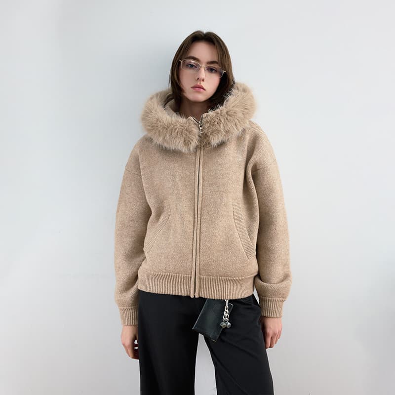 Кардиган BONELESS Cut Khaki Women's Sweaters - изображение 4