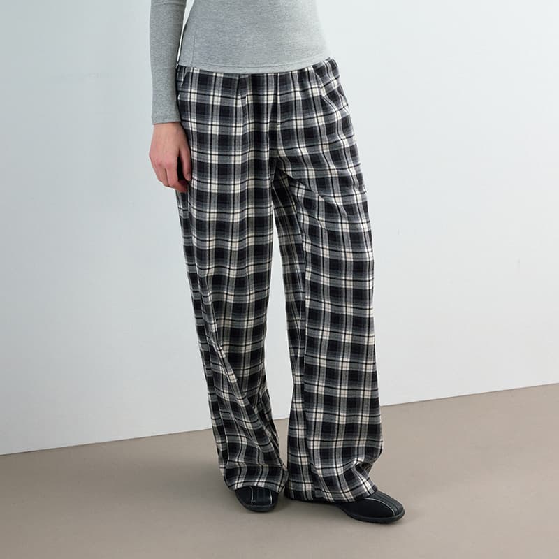 Штаны BONELESS Cut Black White Plaid Women's Casual Pants - изображение 4