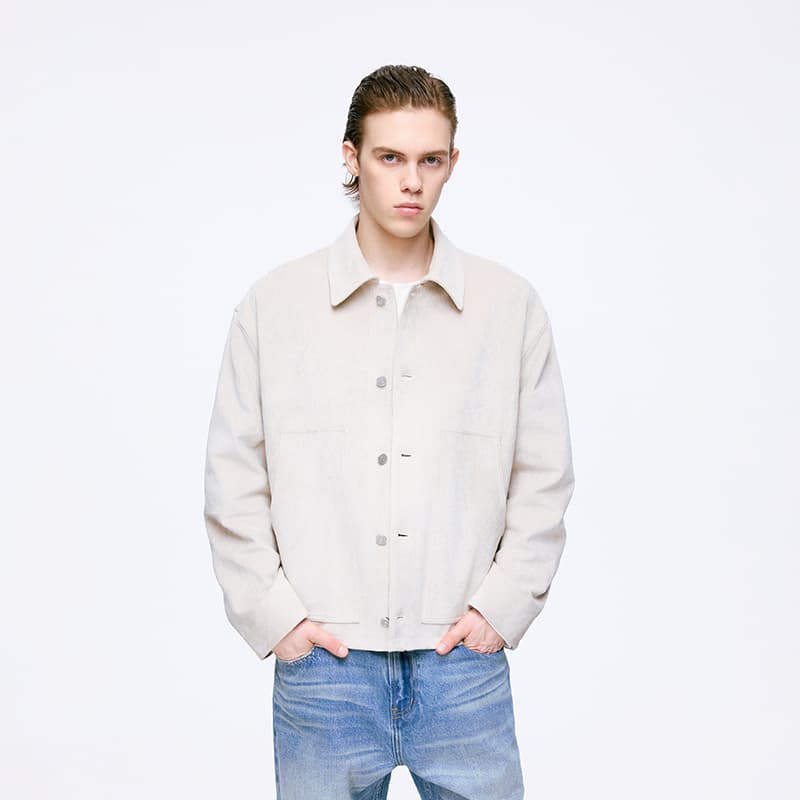 Куртка BONELESS Retro замша укороченный тренч с отложным воротником Cleanfit свободная куртка Унисекс - изображение 3