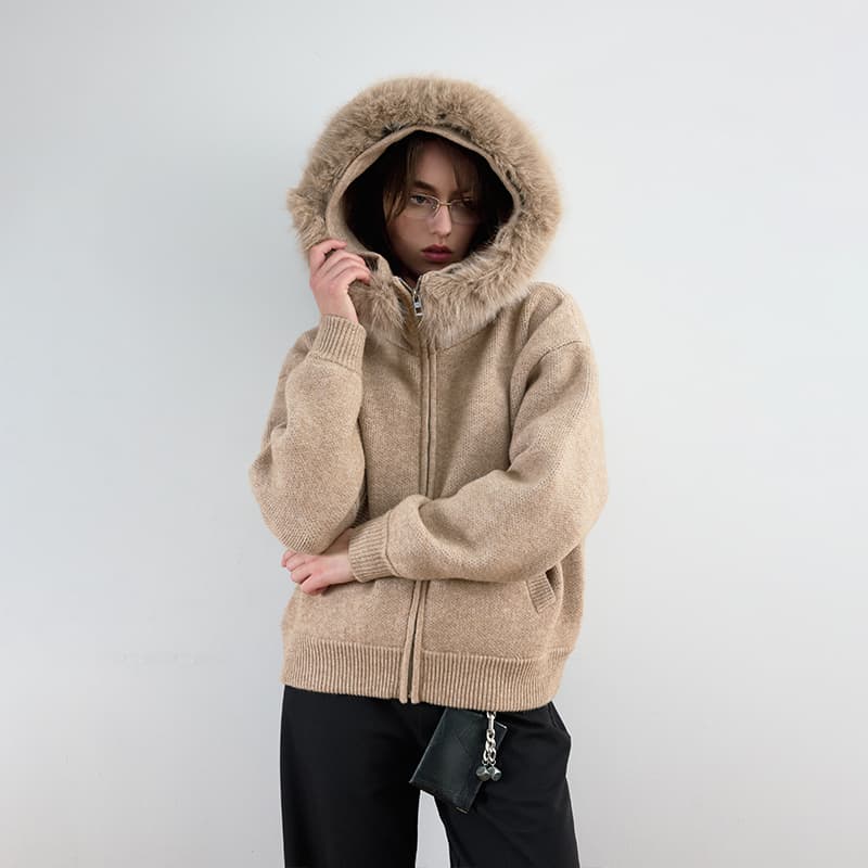 Кардиган BONELESS Cut Khaki Women's Sweaters - изображение 6