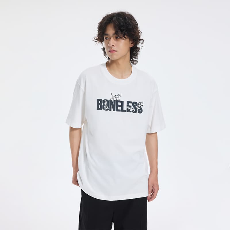 Футболка BONELESS Футболка с вышивкой далматина, экстра свободный, роскошная уличная одежда, парный, повседневный, унисекс - изображение 11