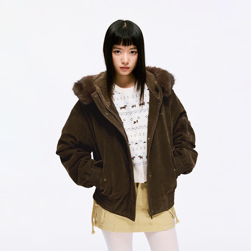 Куртка BONELESS Cut Dark Coffee Women's Jackets - изображение 3
