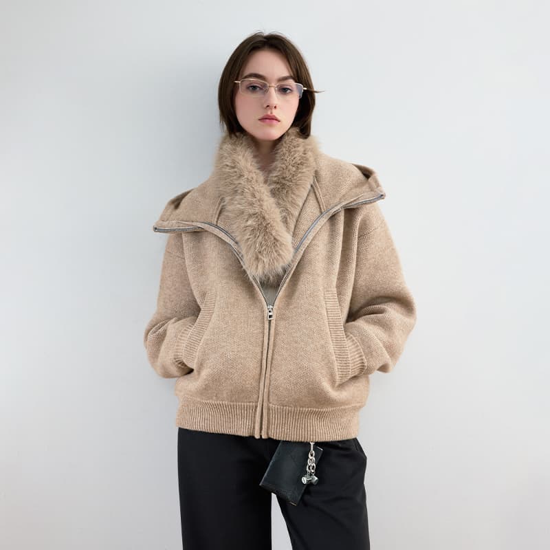 Кардиган BONELESS Cut Khaki Women's Sweaters - изображение 5