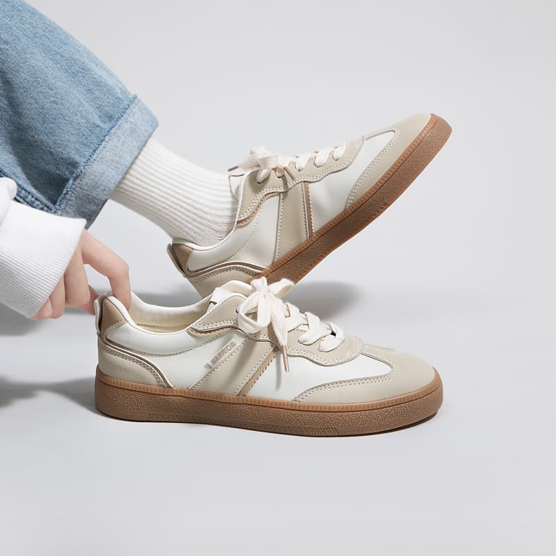 Кроссовки Warrior Retro Low-Top Beige Coffee - изображение 7