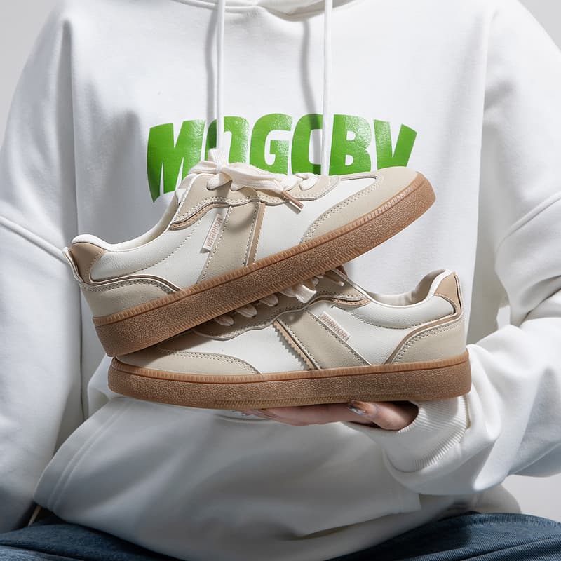 Кроссовки Warrior Retro Low-Top Beige Coffee - изображение 6