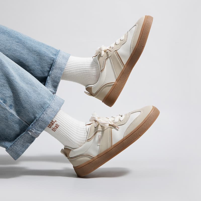 Кроссовки Warrior Retro Low-Top Beige Coffee - изображение 10