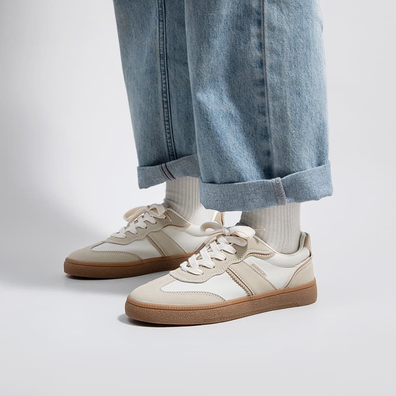 Кроссовки Warrior Retro Low-Top Beige Coffee - изображение 11