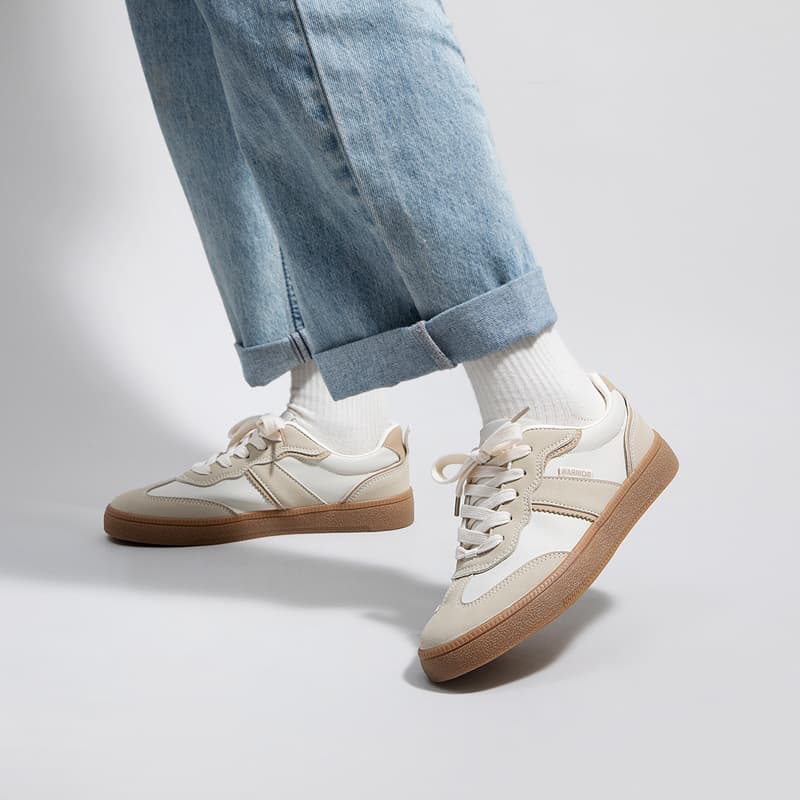 Кроссовки Warrior Retro Low-Top Beige Coffee - изображение 9