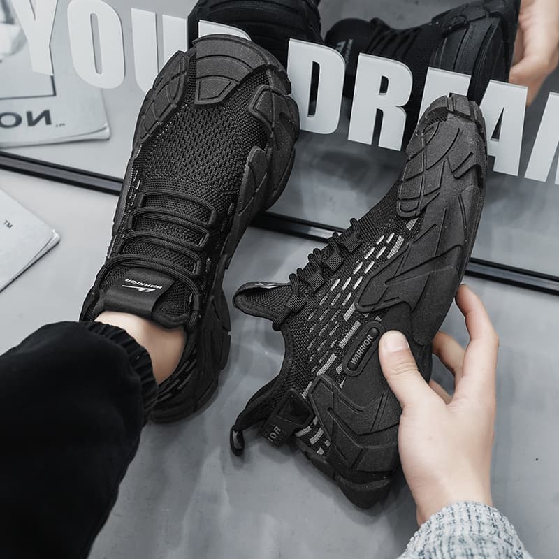 Кроссовки Warrior Амортизация Высота Увеличение Устойчивость к Износу Легкий Дышащий Низкий Топ Повседневная Обувь Мужская - изображение 6