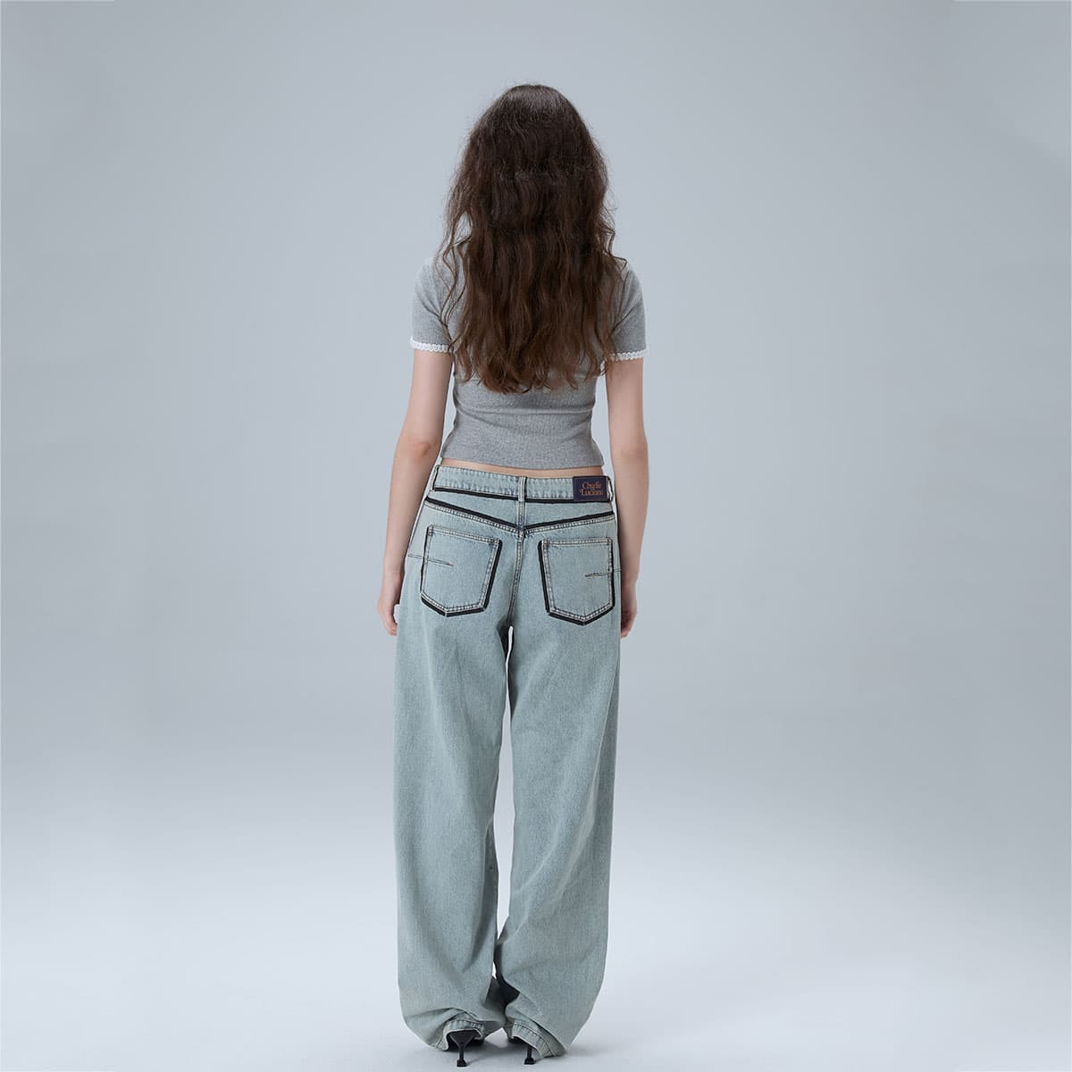 Штаны Charlie Luciano Grey White Jeans - изображение 6