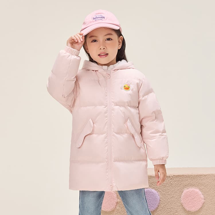 B.Duck Пуховик Розовый для детей 3-7 лет - изображение 4
