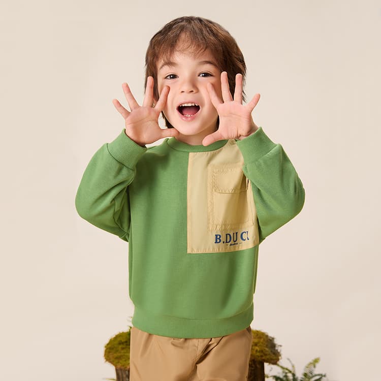 B.Duck Толстовка Горохово-Зеленый для Детей Возраст 3-7 Лет - изображение 4