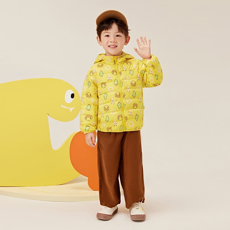B.Duck Пуховик Желтая Уточка С Флисовой Подкладкой Повседневный Свободный Крой Теплый WINDBREAKER - изображение 17