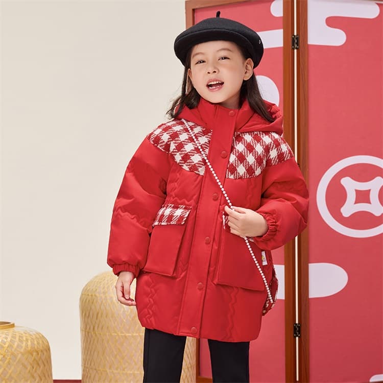 B.DUCK Пуховик Китайский Красный для Детей Возраст 3-7 Лет - изображение 3