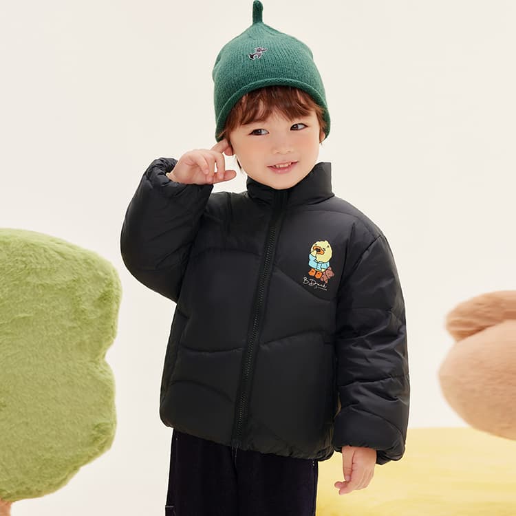 B.Duck Пуховик Черный Детский для детей 3-7 лет - изображение 5