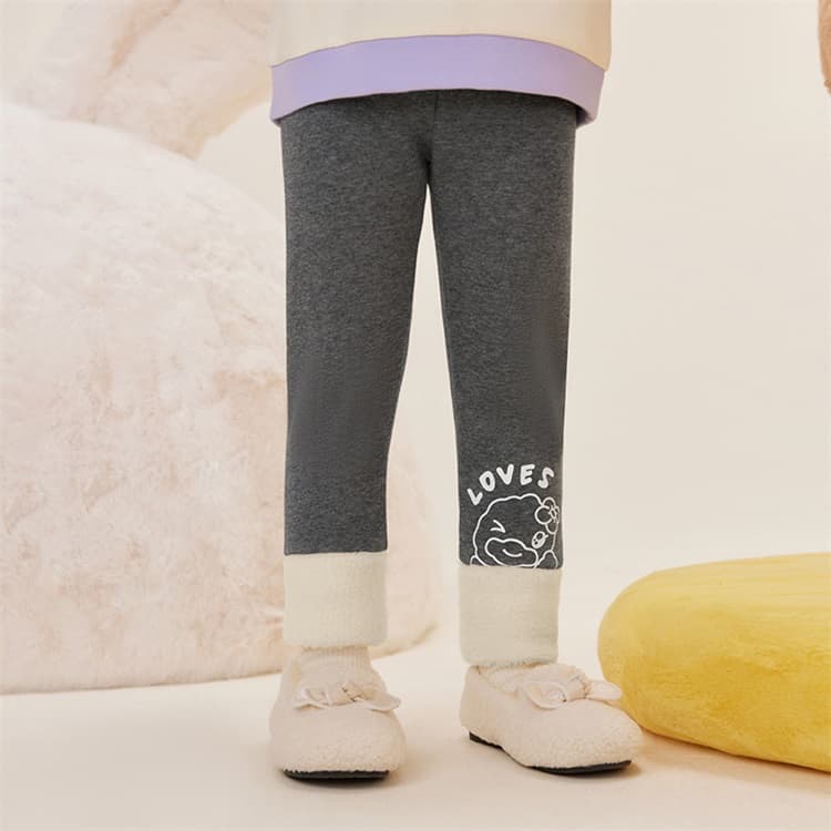 B.Duck Леггинсы Желтая утка Cute Collection Утолщенные и с флисовой подкладкой милый стиль для детей 3-7 лет - изображение 3