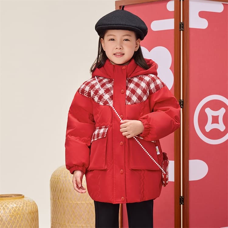 B.DUCK Пуховик Китайский Красный для Детей Возраст 3-7 Лет - изображение 6