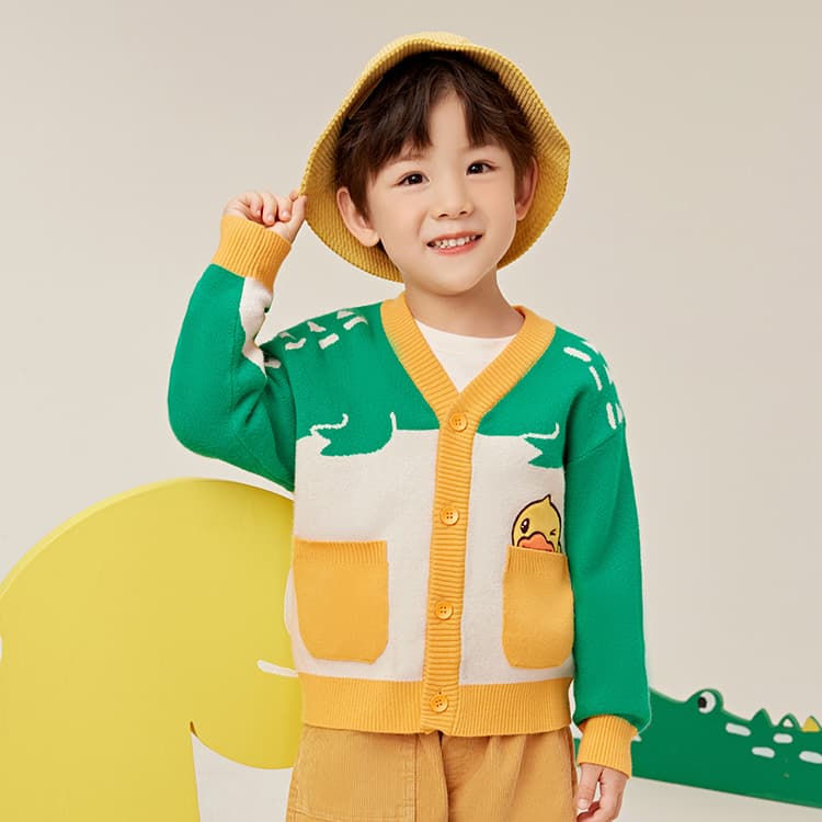 B.Duck Свитер Зеленый Детский Возраст 3-7 Лет - изображение 7